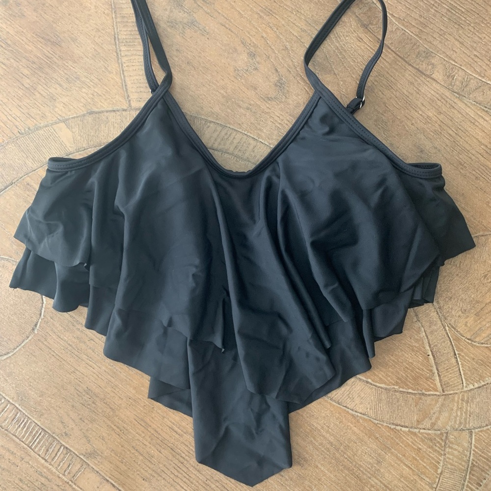 Women’s black swim top
